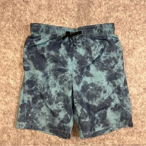 Z by Zella Boys Blue Tie-Dye Swim Trunks Board Shorts with lining M 8/10